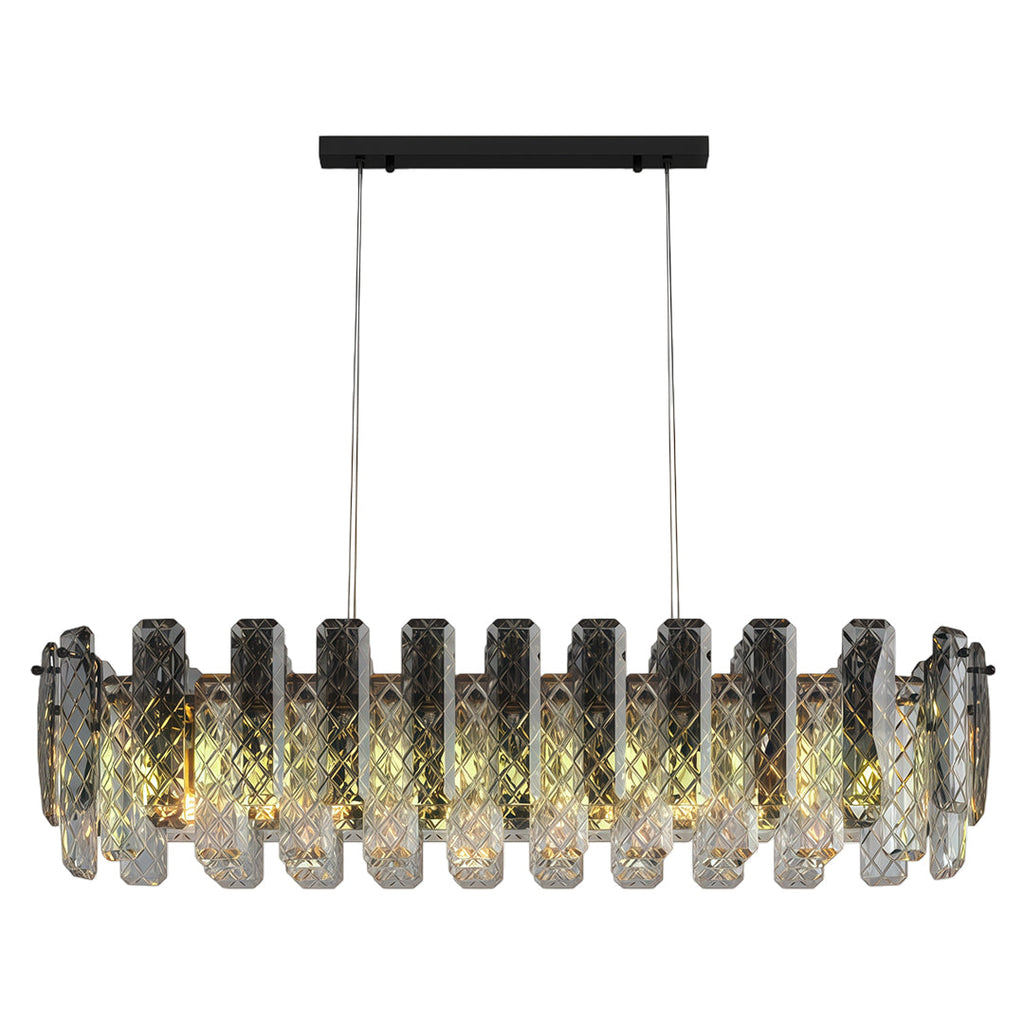 Modern Crystal Ceiling Light with Eye Protection