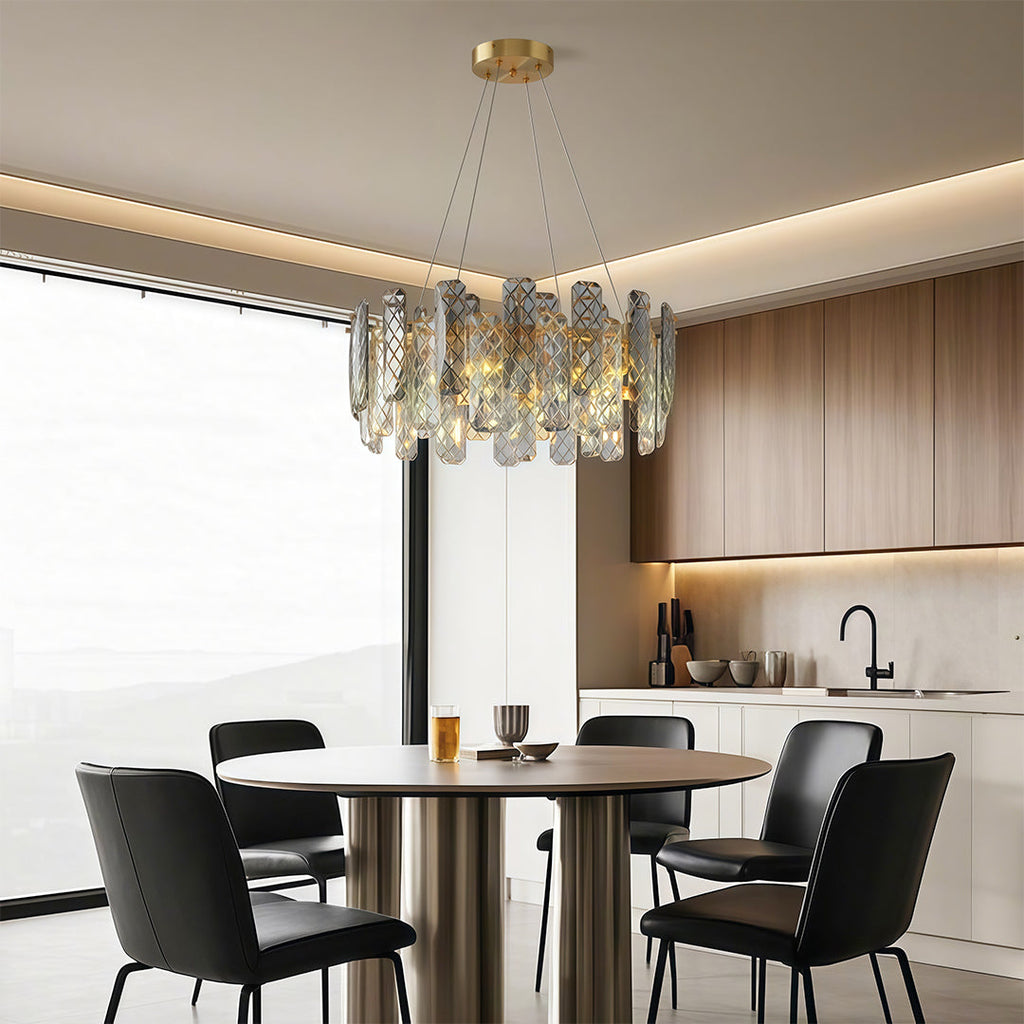 Modern Crystal Ceiling Light with Eye Protection