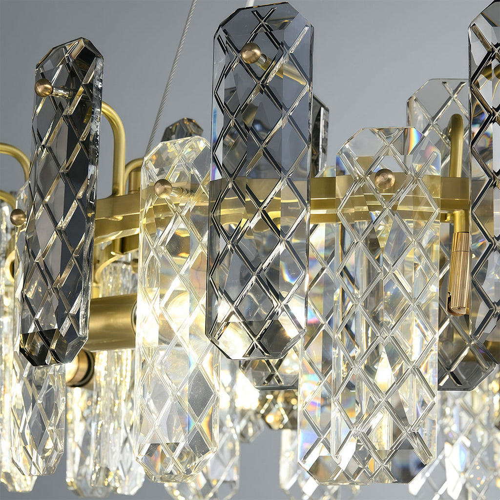 Modern Crystal Ceiling Light with Eye Protection