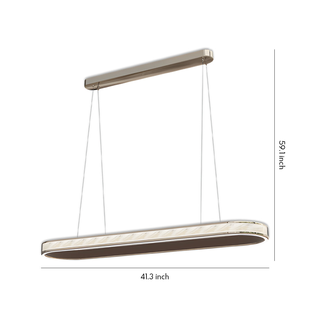 Luxury Elliptical Linear Suspension Ceiling Light