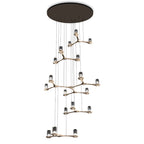 Nordic Crystal Staircase Chandelier - Elegant Ceiling Light