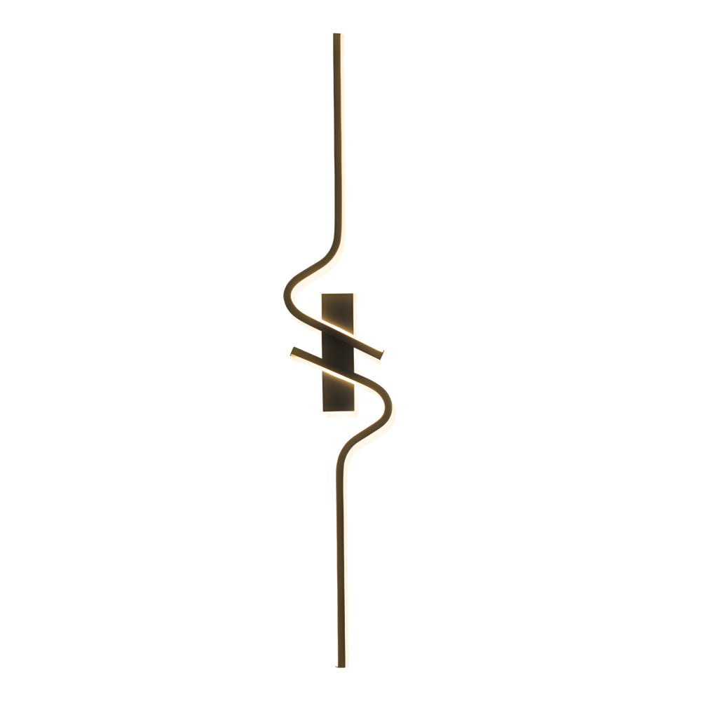 Minimalist Black Aluminum Curved Wall Sconce