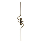 Minimalist Black Aluminum Curved Wall Sconce