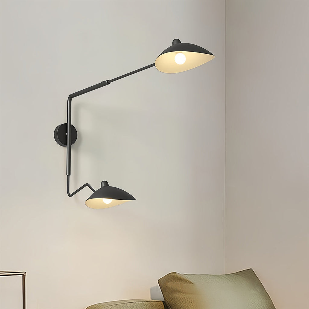 Contemporary Industrial Swing Arm Wall Lamp - Full Spectrum Lighting