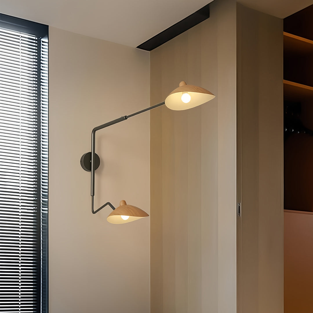 Contemporary Industrial Swing Arm Wall Lamp - Full Spectrum Lighting