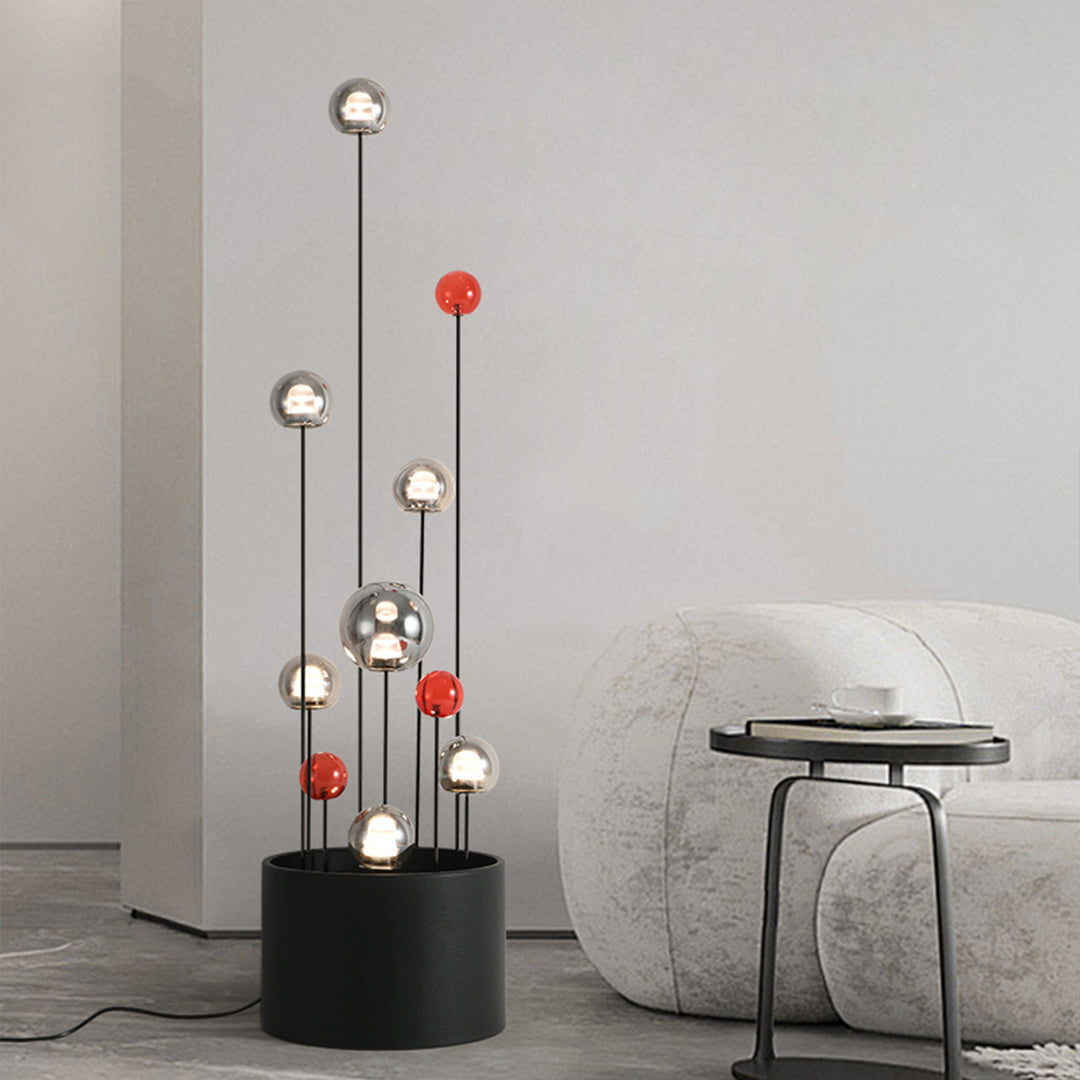 Nordic Minimalist Colored Glass Ball Floor Lamp