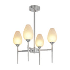 Modern Brass Glass Chandelier - Minimalist Ceiling Light
