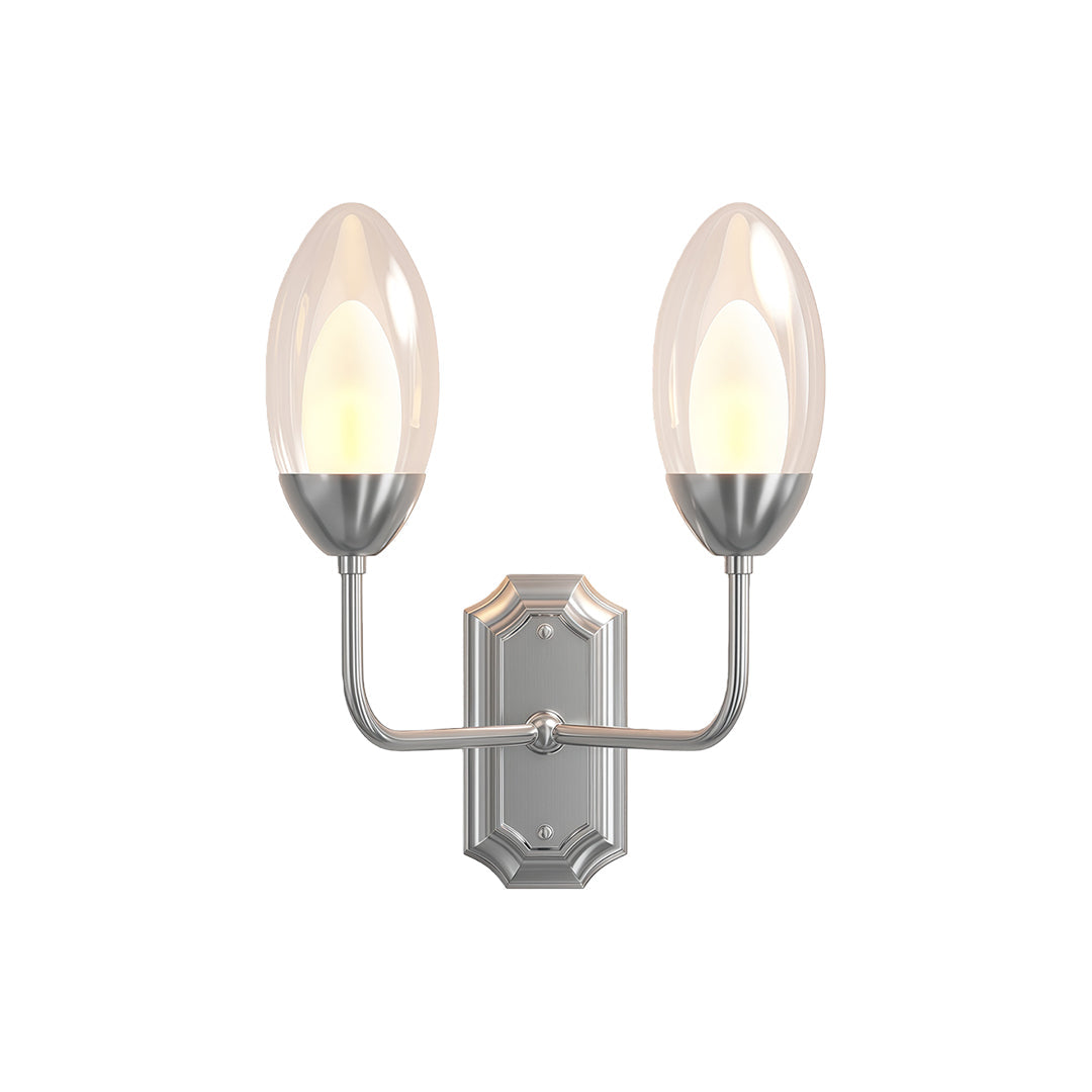 Modern Luxury Dual Head Copper Glass Wall Light