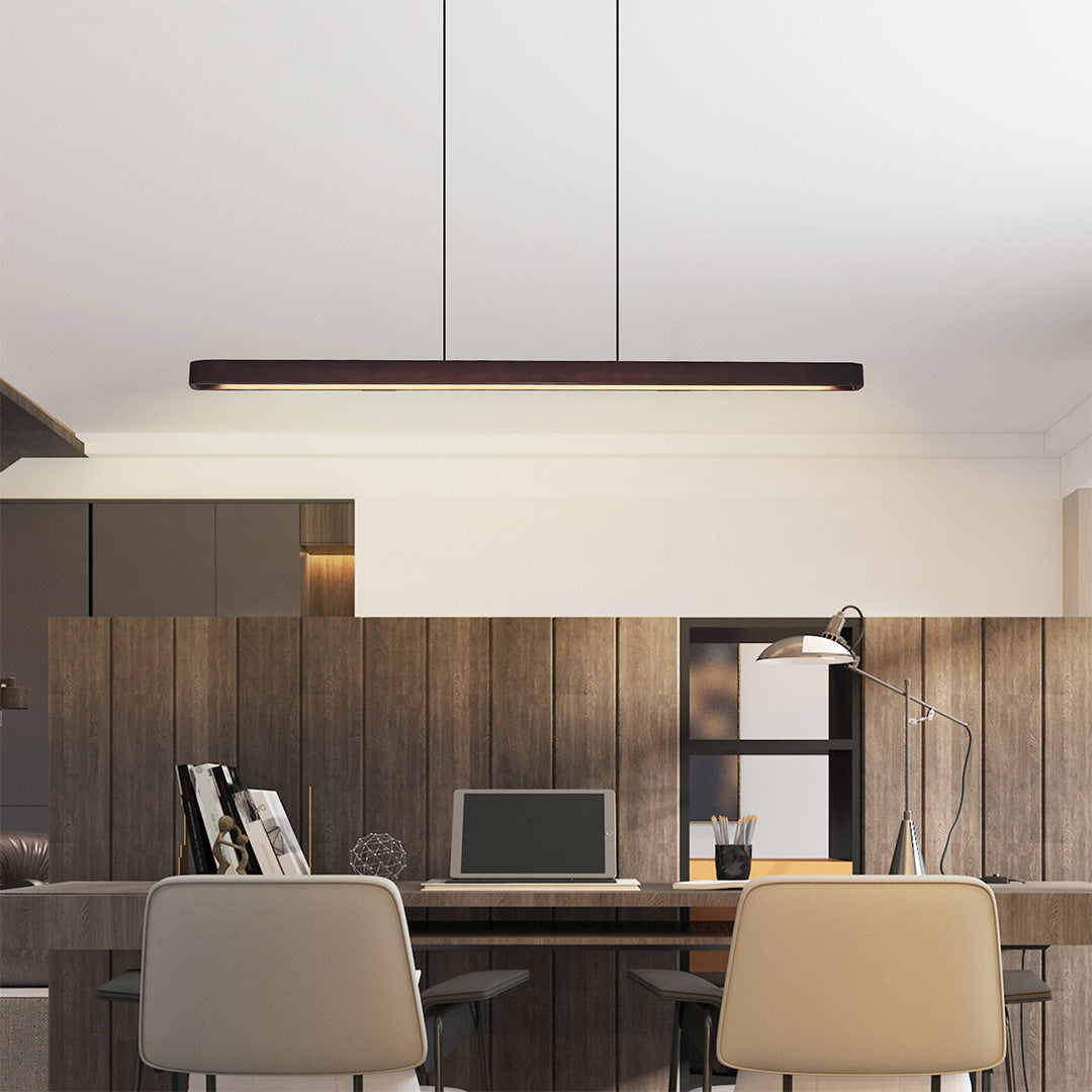 Japanese Minimalist Linear Pendant Light for Island Ceilings