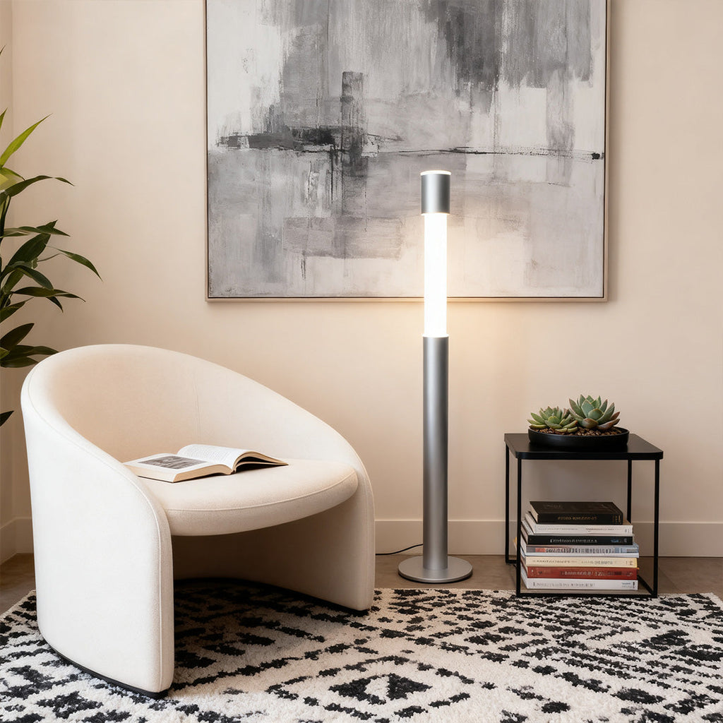 Elegant Gray Italian Floor Lamp - Minimalist Design