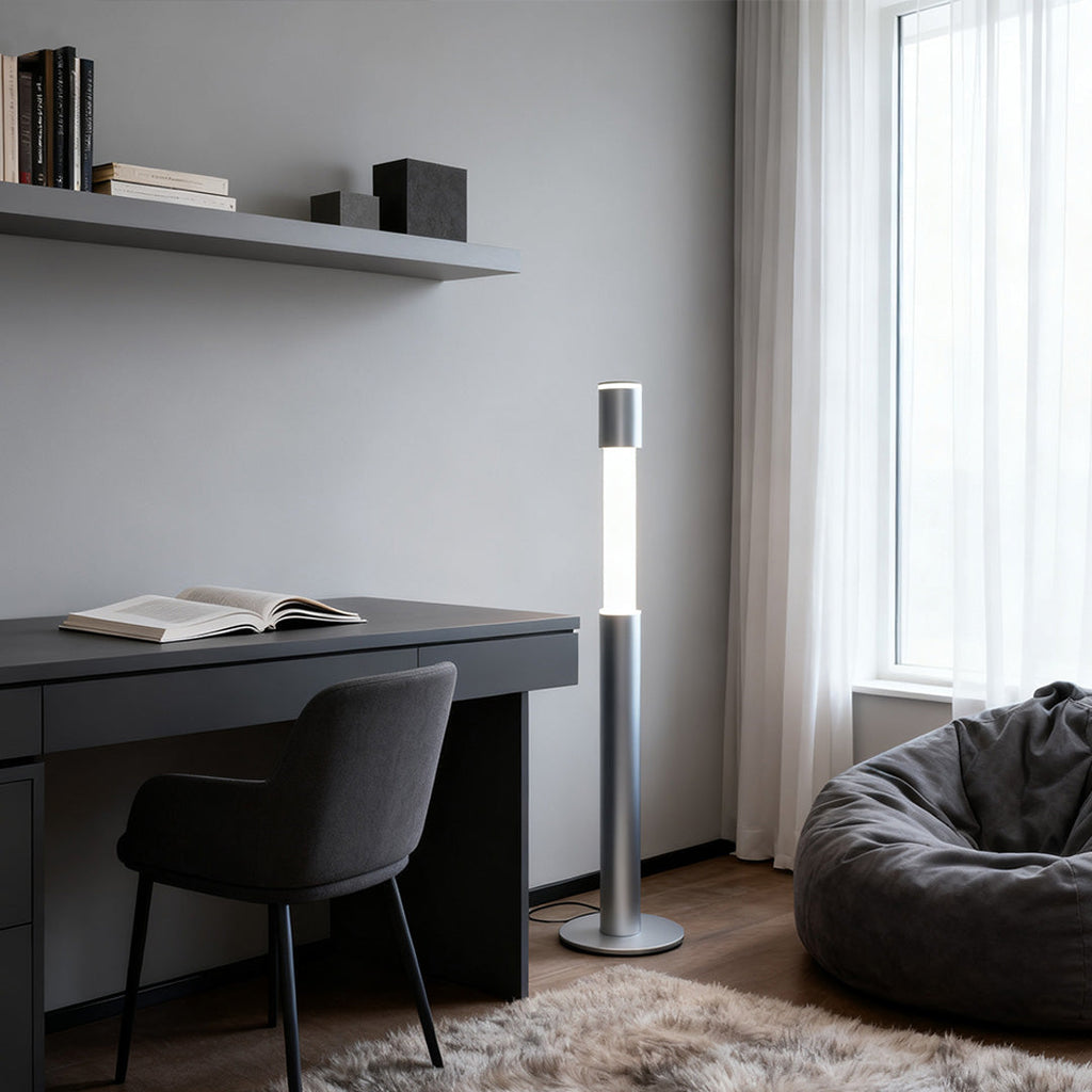 Elegant Gray Italian Floor Lamp - Minimalist Design