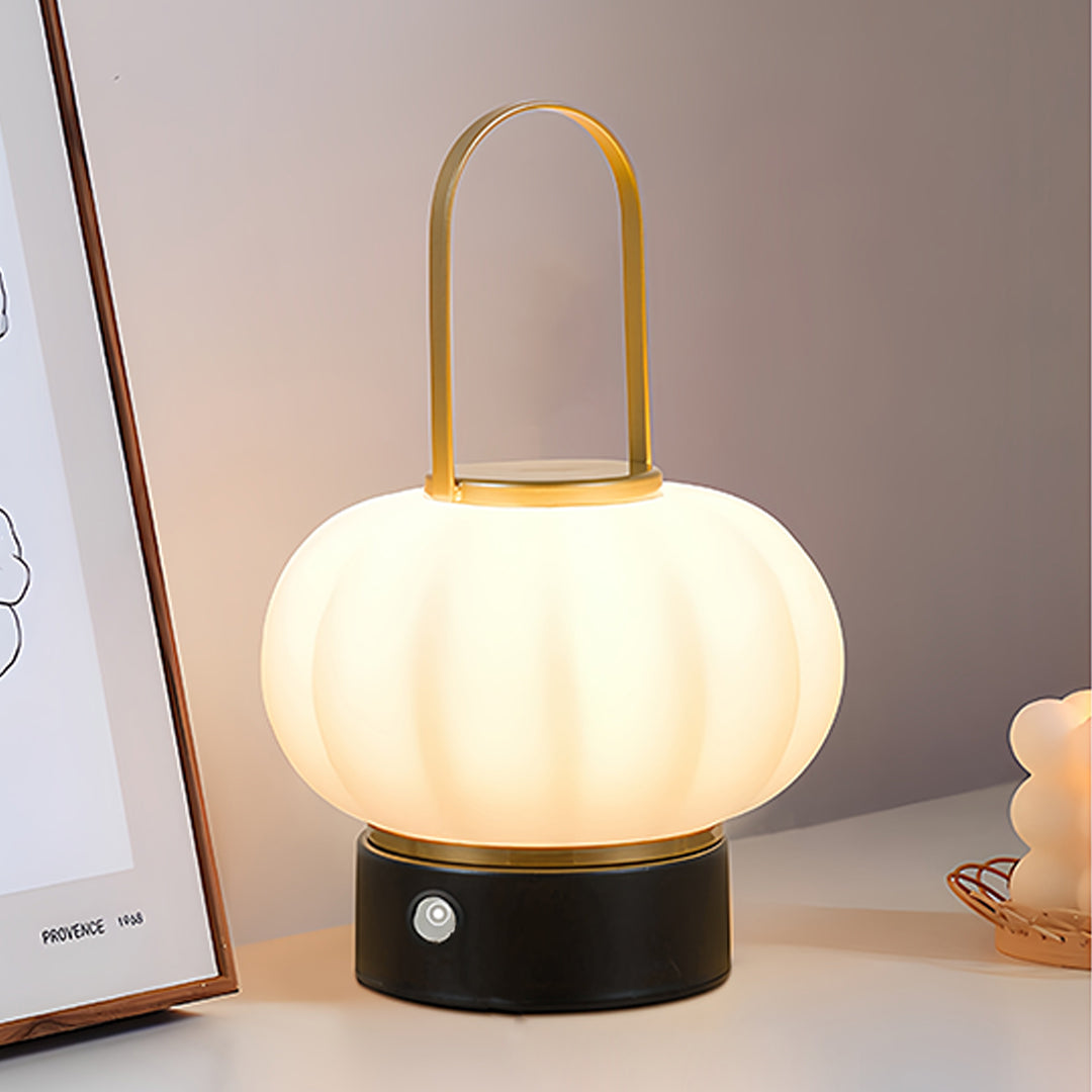 Nordic LED Lantern Table Lamp - Rechargeable Accent Lighting