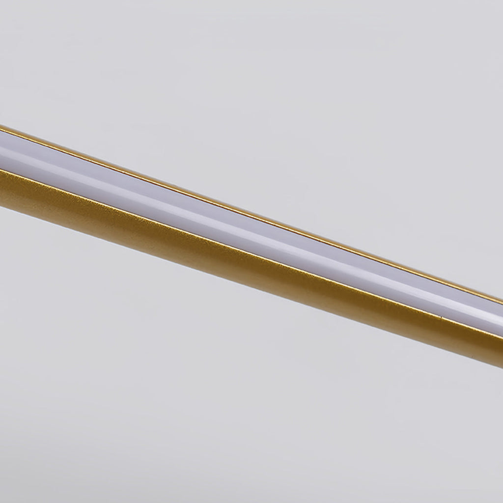 Minimalist Black and Gold LED Semi Flush Mount Ceiling Light