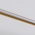 Minimalist Black and Gold LED Semi Flush Mount Ceiling Light