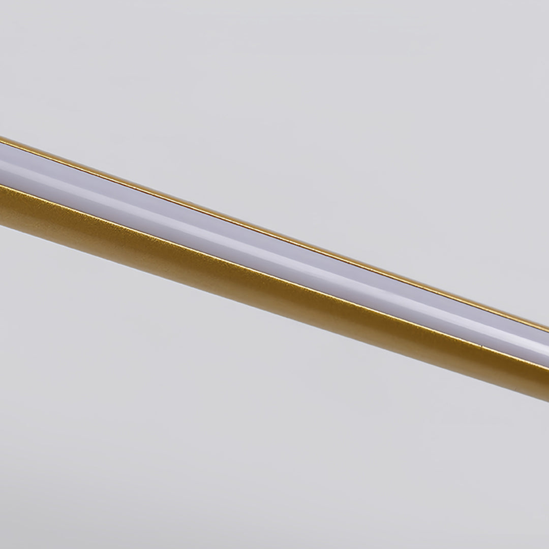 Minimalist Black and Gold LED Semi Flush Mount Ceiling Light
