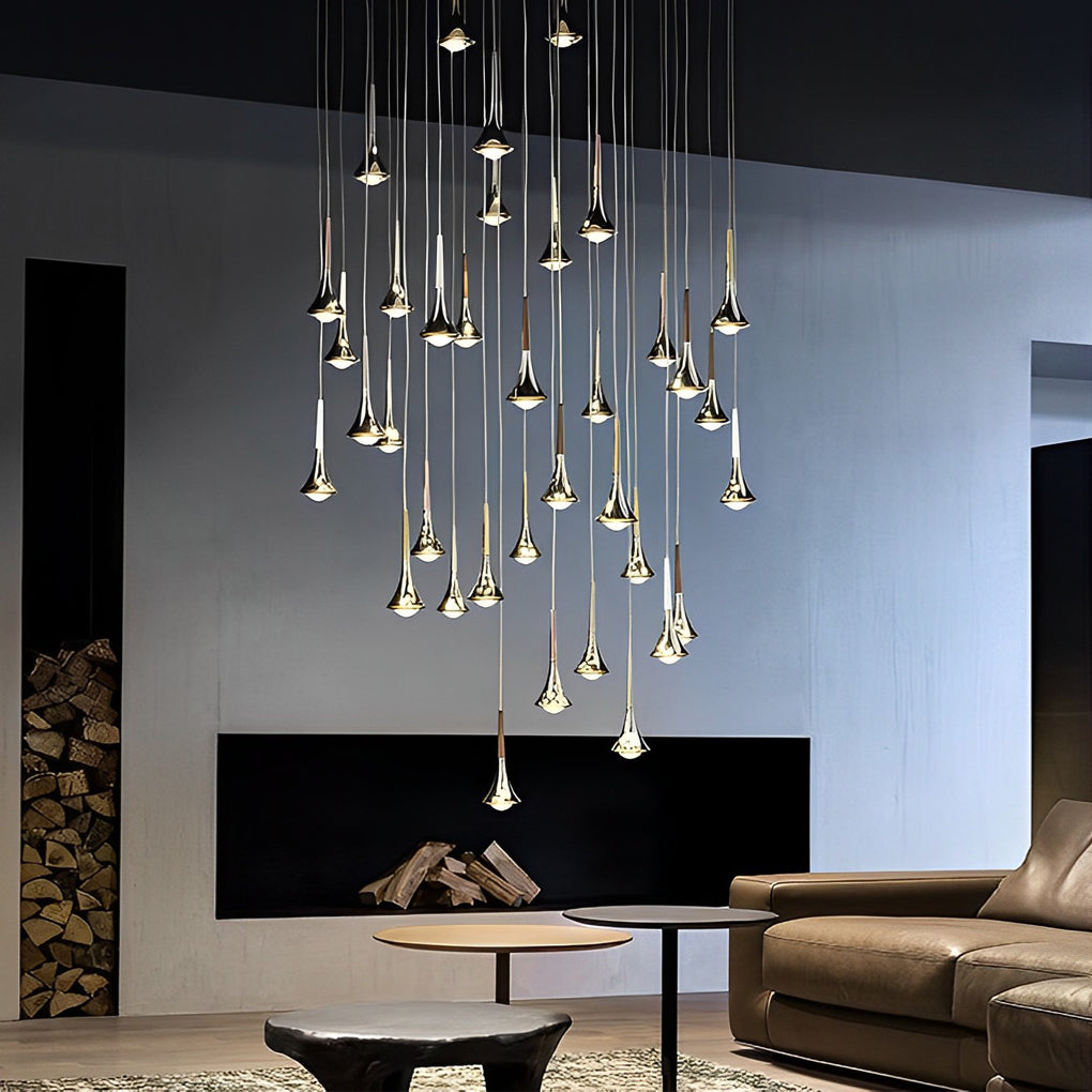 Modern Teardrop Metal Mini Pendant Light