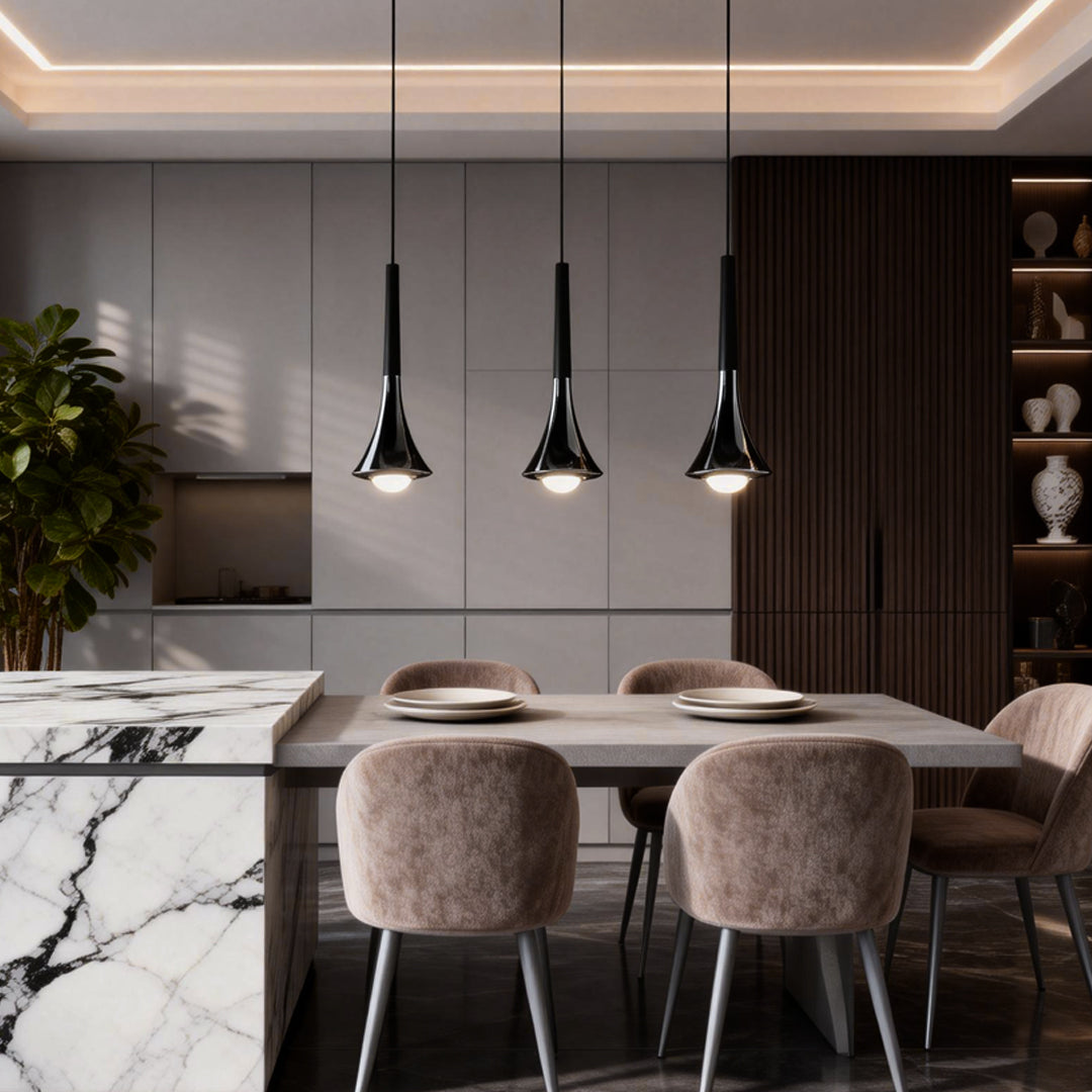 Modern Teardrop Metal Mini Pendant Light