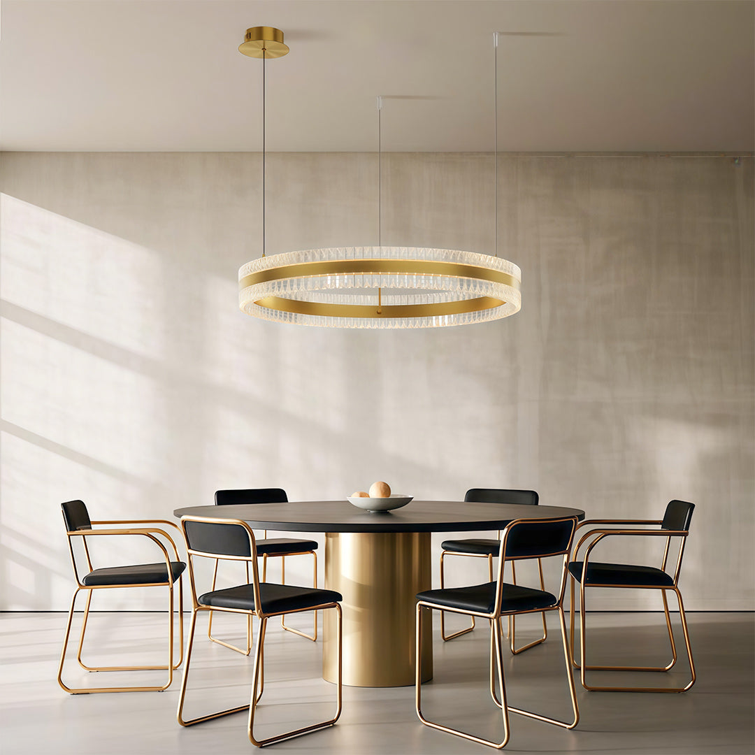 Minimalist Luxury Circular Chandelier - Modern Ceiling Light