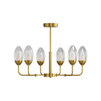 Luxury Copper Minimalist Chandelier - Modern Ceiling Light