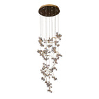 Elegant Crystal Rotating Chandelier for Staircase