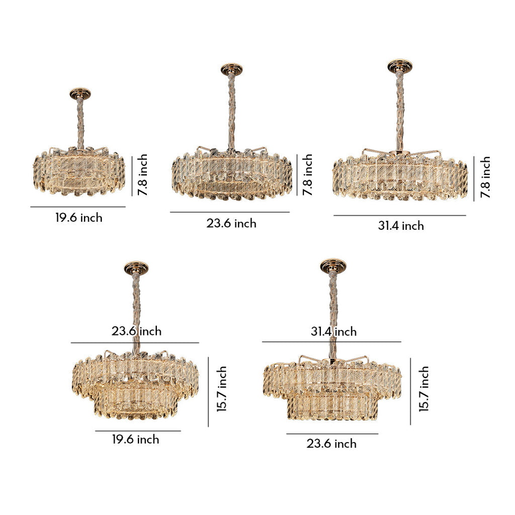 Luxury Nordic Crystal Chandelier - Carbon Steel Ceiling Light