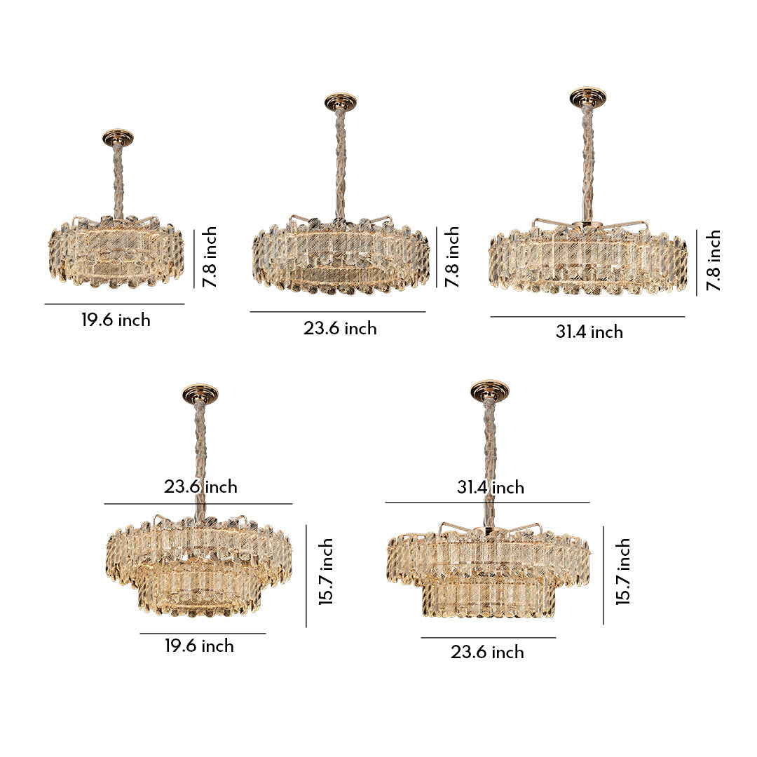 Luxury Nordic Crystal Chandelier - Carbon Steel Ceiling Light