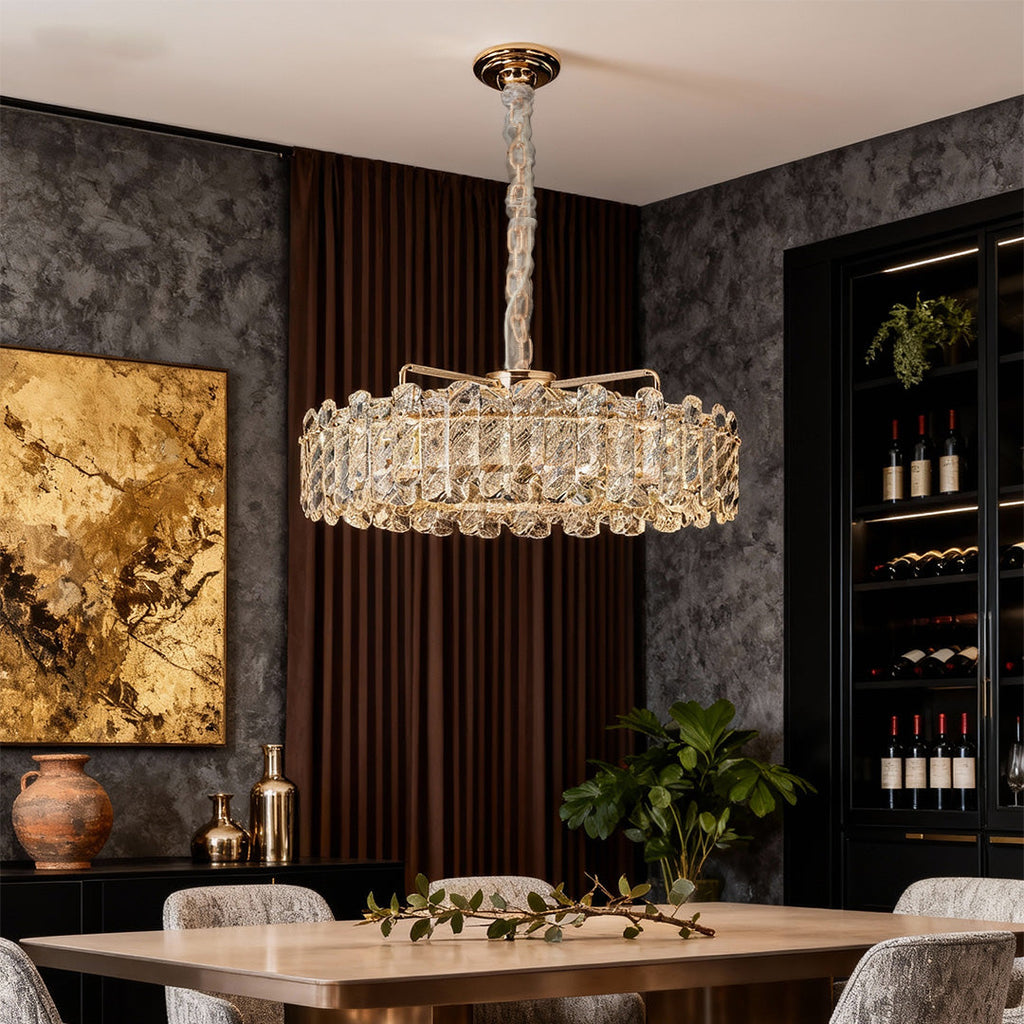 Luxury Nordic Crystal Chandelier - Carbon Steel Ceiling Light
