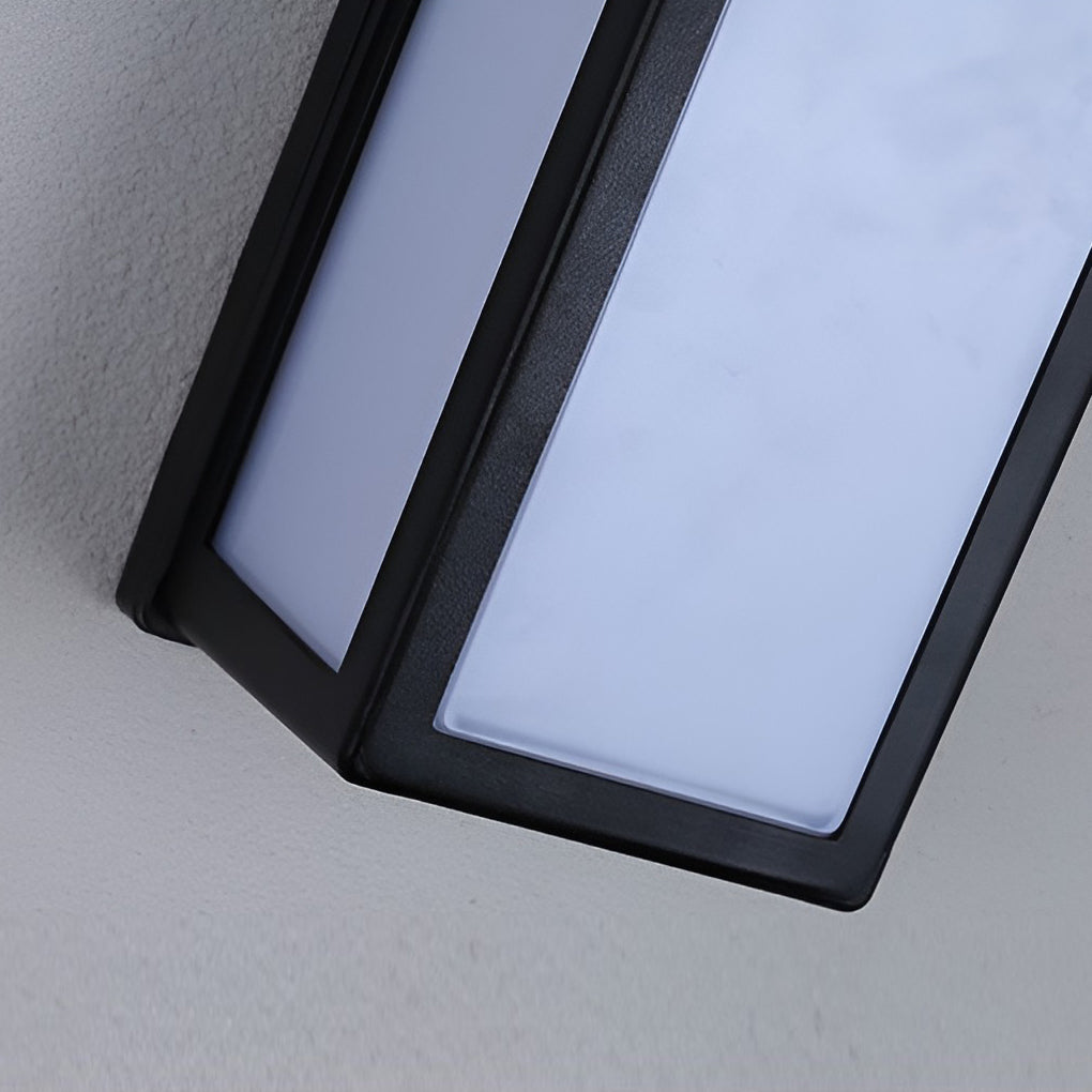 Black Waterproof LED Outdoor Wall Light - Modern Design