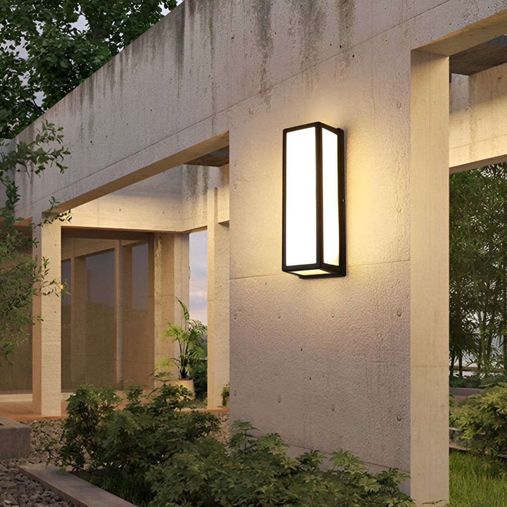Black Waterproof LED Outdoor Wall Light - Modern Design