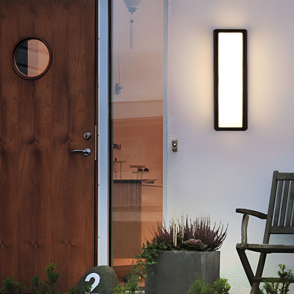 Black Waterproof LED Outdoor Wall Light - Modern Design