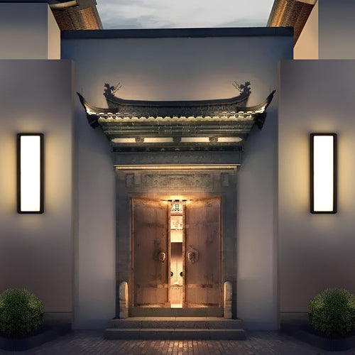 Black LED Outdoor Wall Light, Motion Sensor