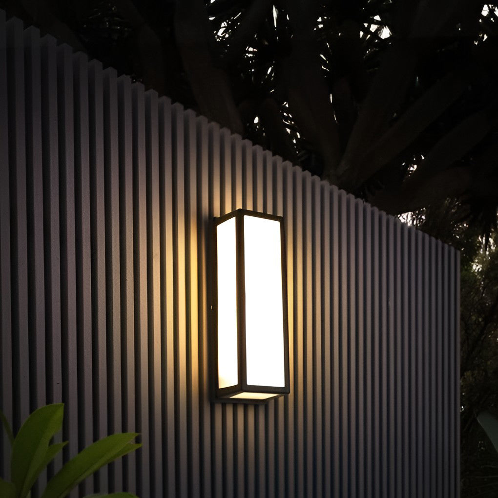 Black Waterproof LED Outdoor Wall Light - Modern Design