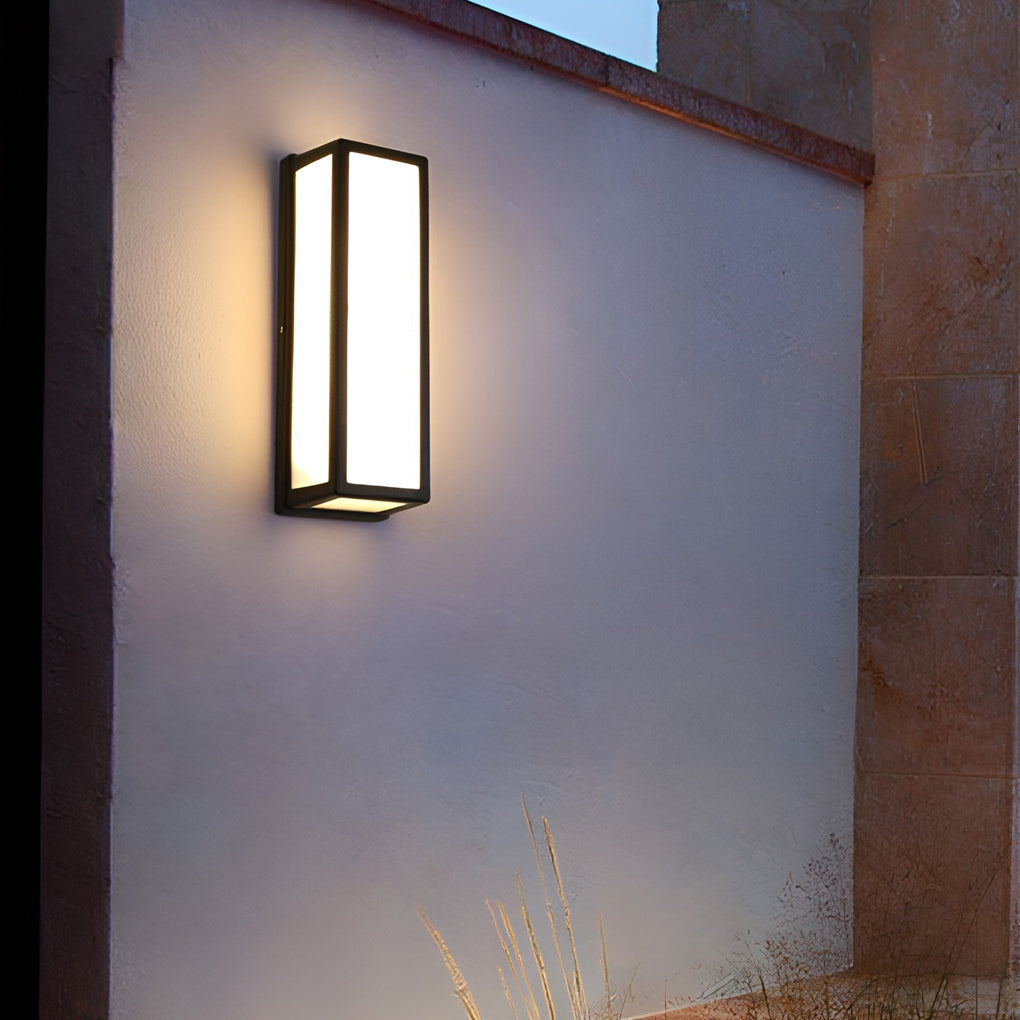 Black Waterproof LED Outdoor Wall Light - Modern Design