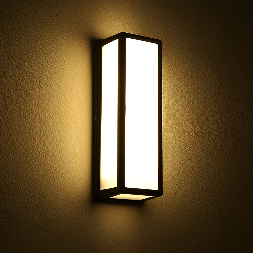Black Waterproof LED Outdoor Wall Light - Modern Design