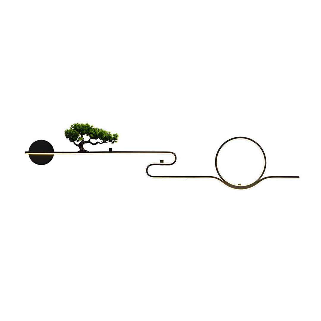 Premium Retro LED Outdoor Wall Sconce - Waterproof Tree Landscape Design