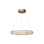 Elegant Round Gold Crystal LED Chandelier for Ceiling