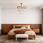 Luxury Vintage Crystal Copper Ceiling Chandelier