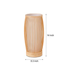 Handwoven Japanese Bamboo LED Table Lamp - Vintage Style