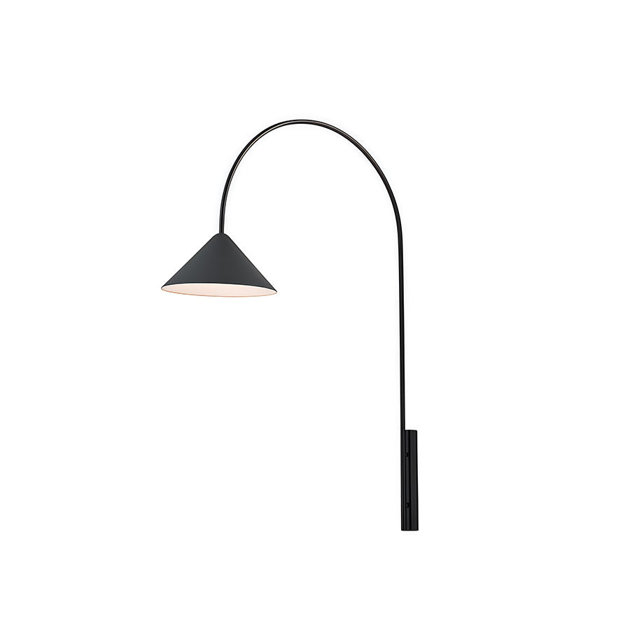 Premium Black Wall Arm Light with Long Rod - Decorative Iron Art Lamp