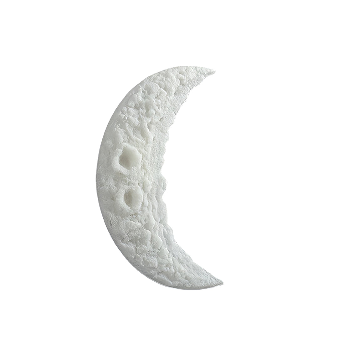 Modern Minimalist Crescent Moon Wall Light - Textured Resin Lamp for Bedroom
