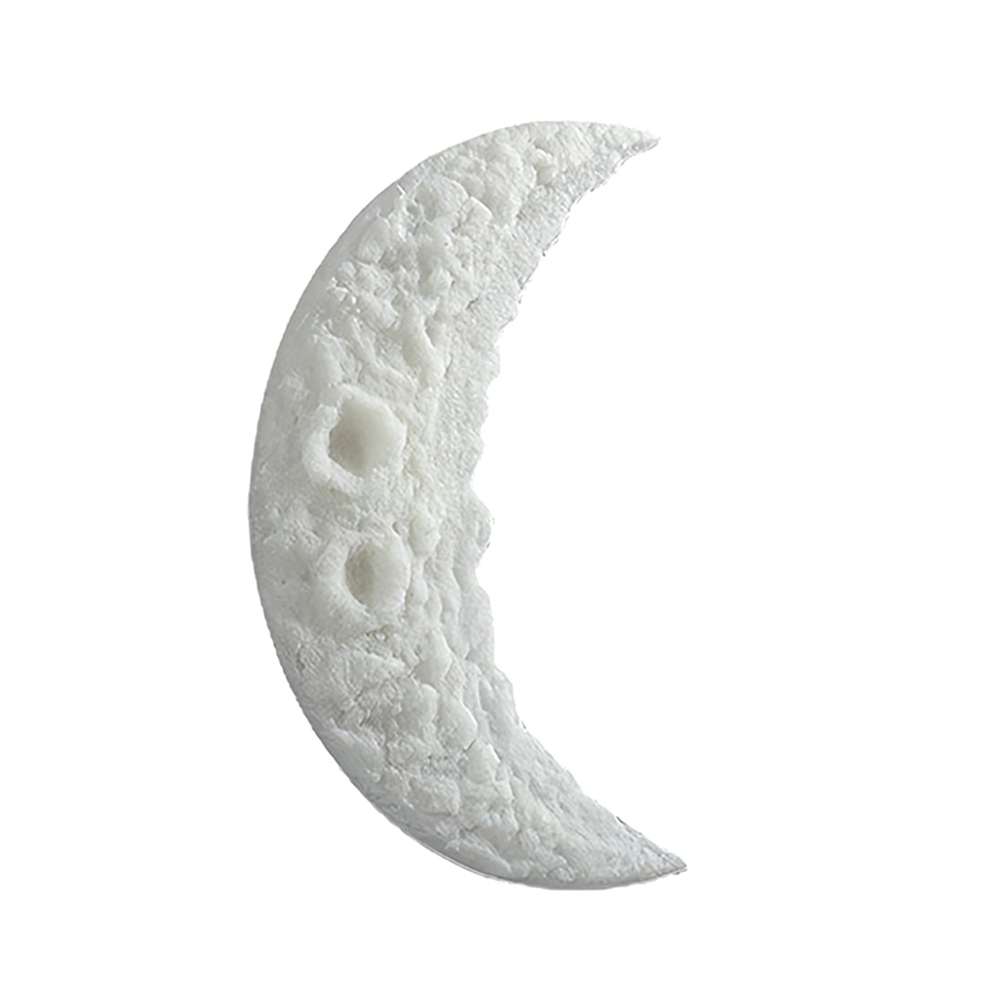 Modern Minimalist Crescent Moon Wall Light - Textured Resin Lamp for Bedroom