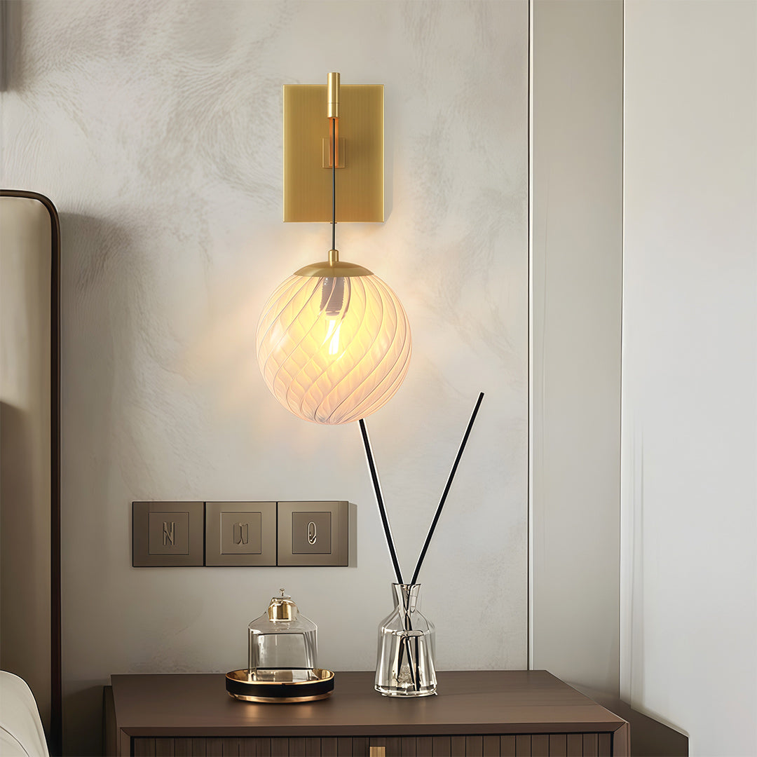 Modern Minimalist Wall-Mounted Glass Ball Pendant Light