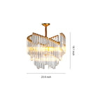 Luxury Vintage Crystal Copper Ceiling Chandelier