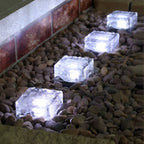 Modern Solar Outdoor Ice Cube Step Lights