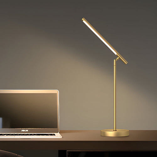 Adjustable Copper LED Linear Table Lamp