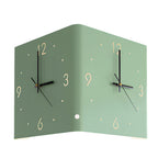 Modern Square Backlit Metal Wall Clock Lamp
