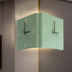 Modern Square Backlit Metal Wall Clock Lamp