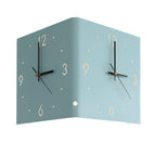 Modern Square Backlit Metal Wall Clock Lamp