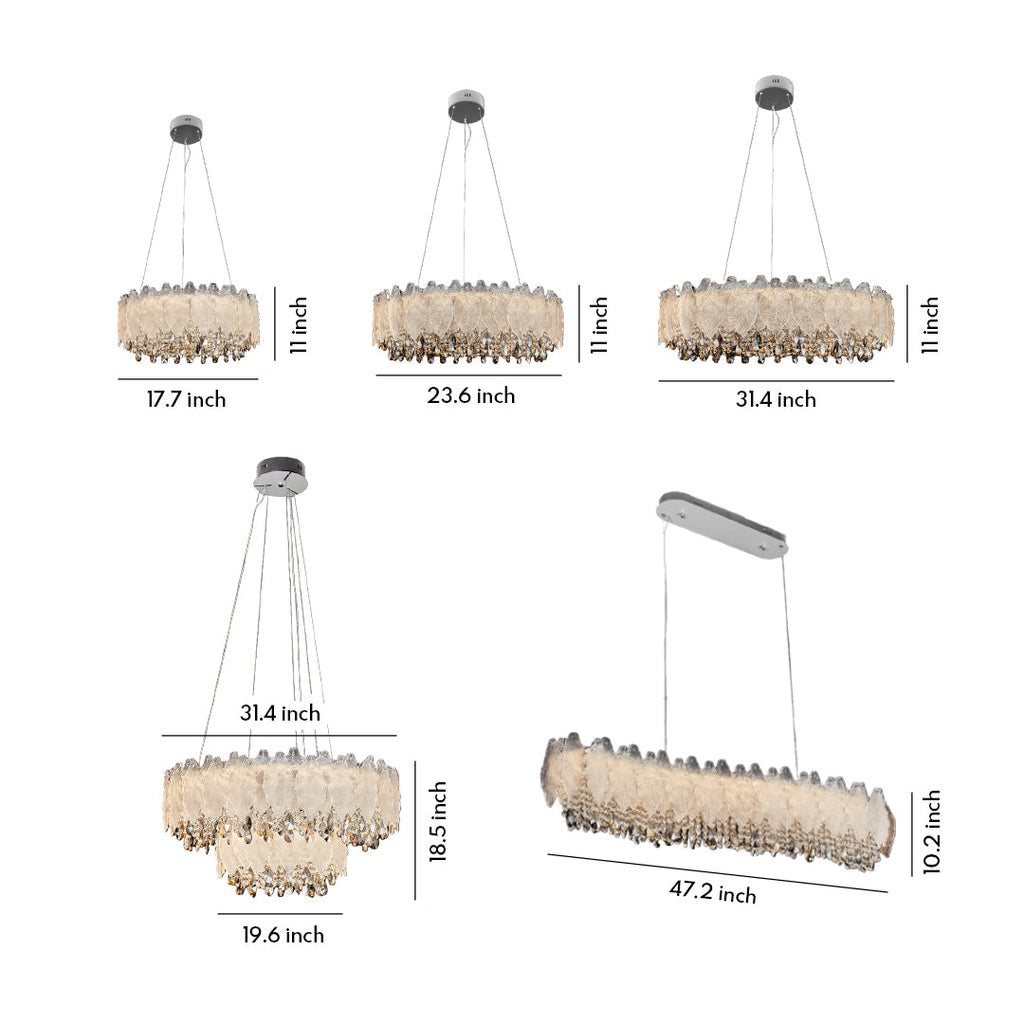 Gold Crystal Country French Chandelier Ceiling Light
