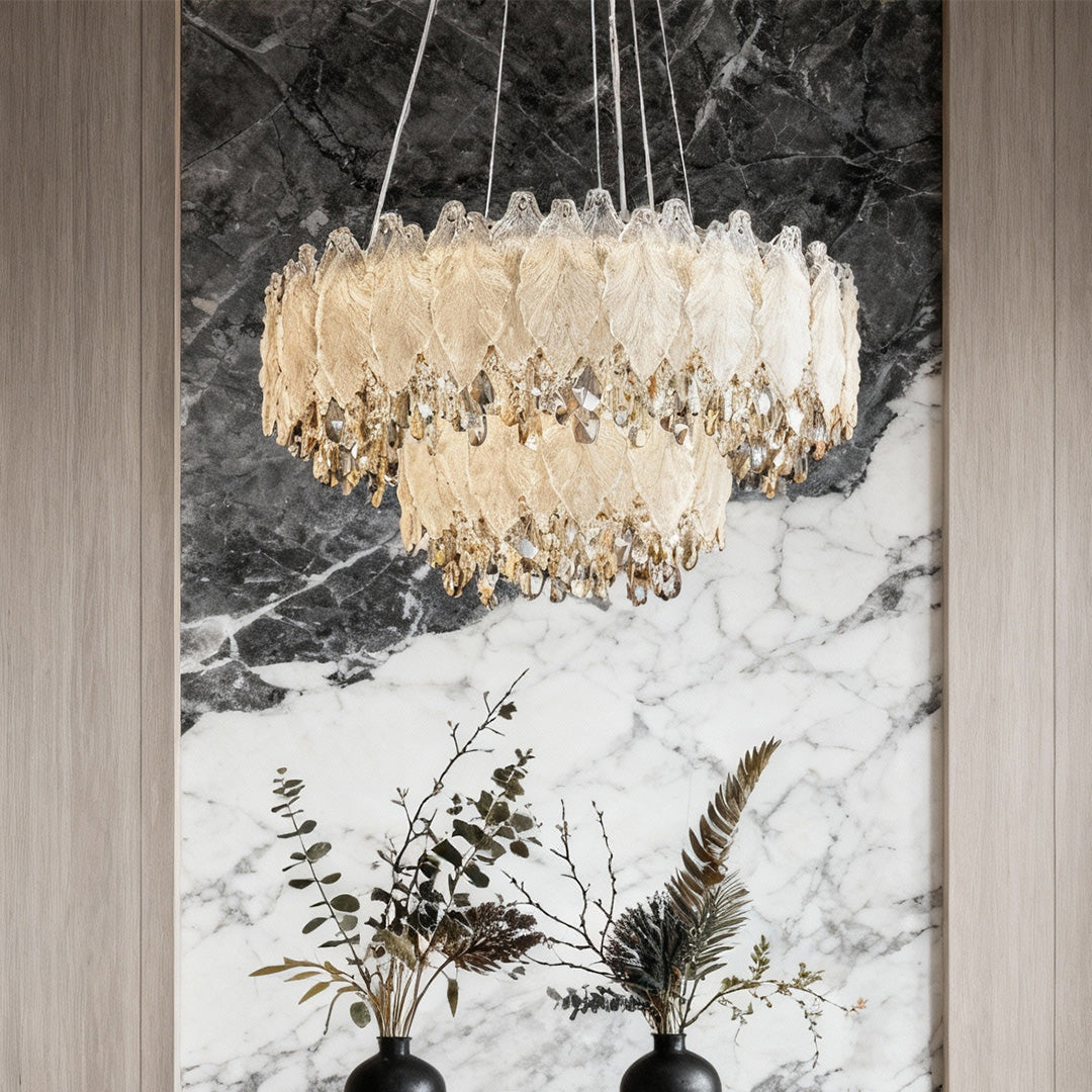 Gold Crystal Country French Chandelier Ceiling Light